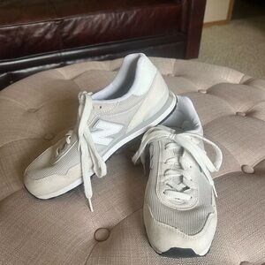 Kids New Balance Cream and White Casual Sneakers